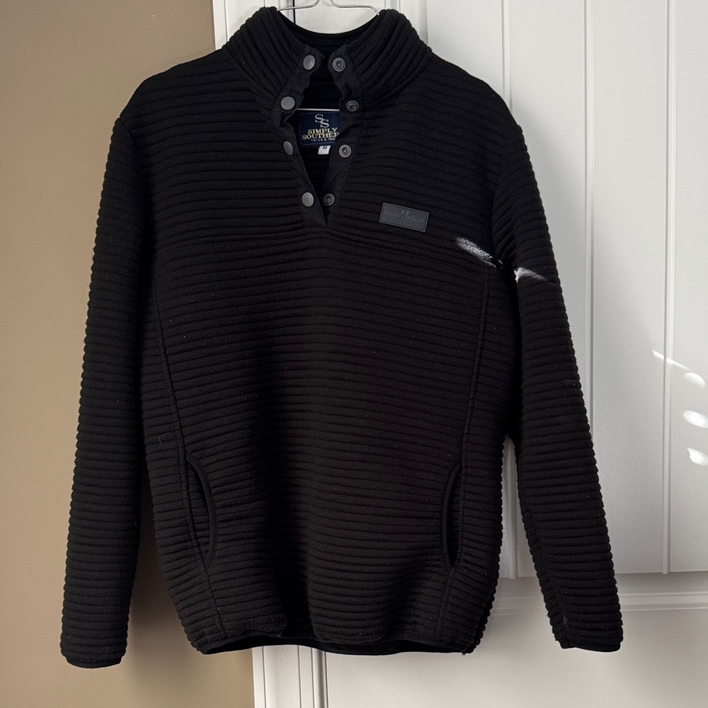 Simply Southern M Black pullover sweater
